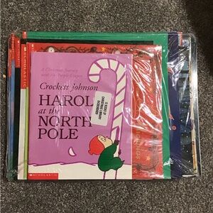 12 Scholastic Christmas books NEW includes Clifford & Crockett Johnson Harold